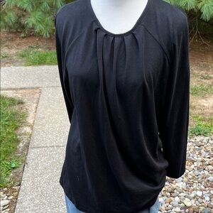 Garnet Hill Black Women's Blouse